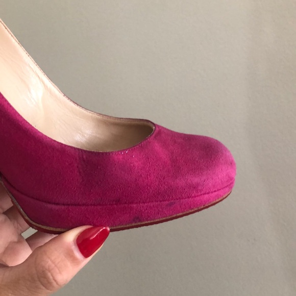 New Simple Fuchsia Suede Pumps 114mm - Picture 7 of 7